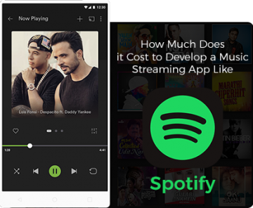 cost to develop a music streaming app like spotify