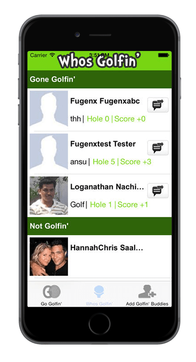 iPhone Social App Gone Golfin