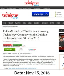 FuGenX-Wins-23rd-fastest-growing-technology-award-udaipur-kiran