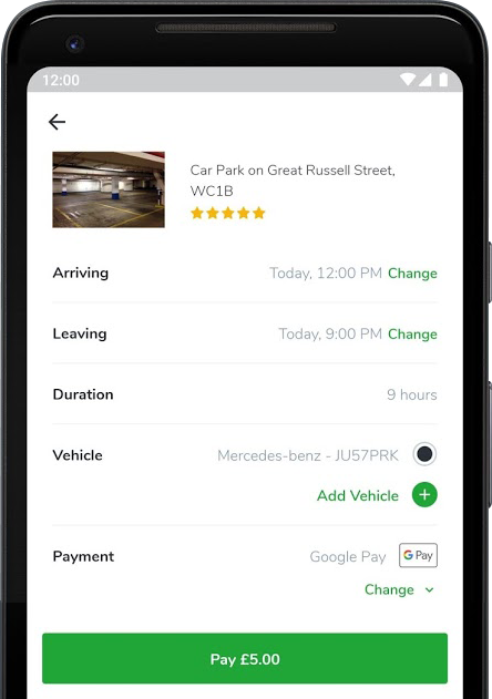 Cost to develop parking app finder