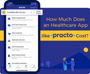 How much does an healthcare app like practo cost