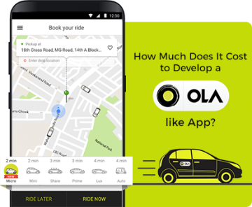 cost to develop a ola like app