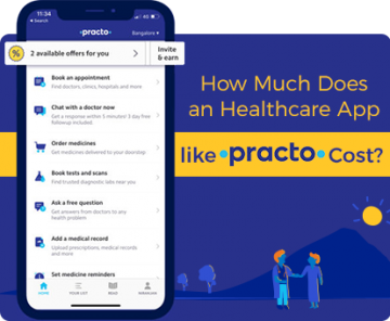 how much does an healthcare app like practo cost