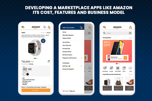 amazon app development cost india