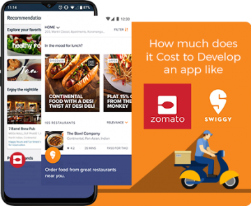 cost to develop an app like Zomato-or-Swiggy