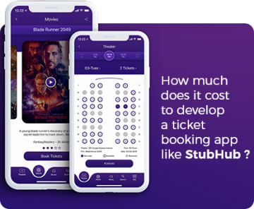 cost to develop a ticket booking app like stubhub