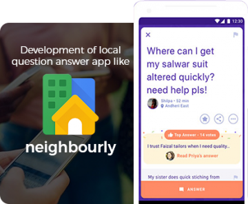 development of local question answer app like